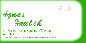 agnes haulik business card